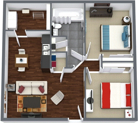 Orleans Apartments 2 Bedroom Floor Plan
